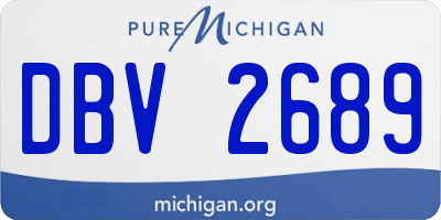 MI license plate DBV2689