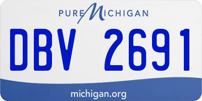 MI license plate DBV2691