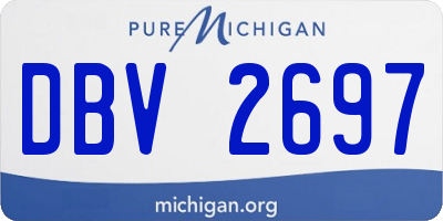 MI license plate DBV2697