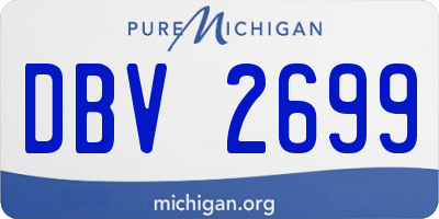 MI license plate DBV2699