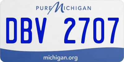 MI license plate DBV2707