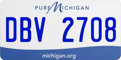MI license plate DBV2708