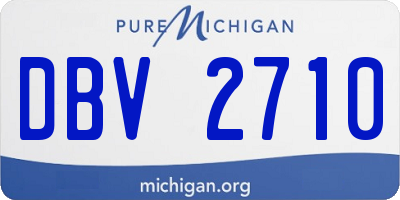 MI license plate DBV2710