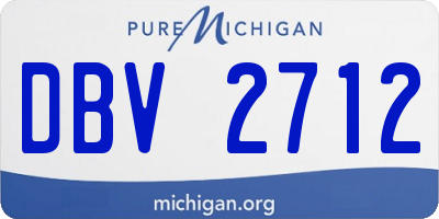 MI license plate DBV2712