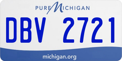 MI license plate DBV2721