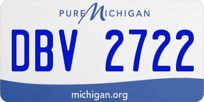 MI license plate DBV2722