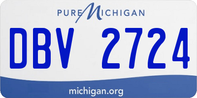 MI license plate DBV2724