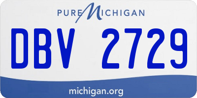 MI license plate DBV2729