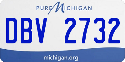 MI license plate DBV2732