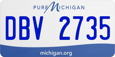 MI license plate DBV2735