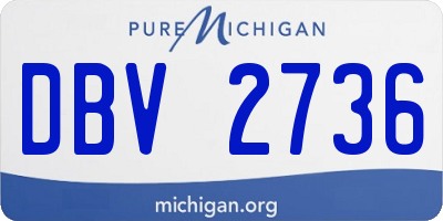 MI license plate DBV2736