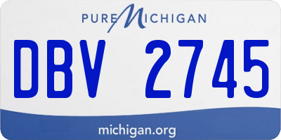 MI license plate DBV2745