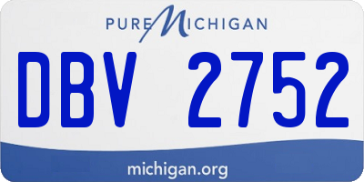 MI license plate DBV2752