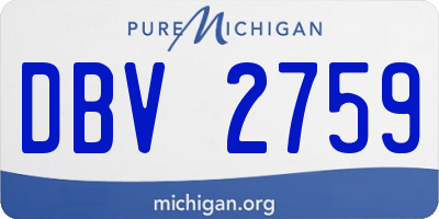 MI license plate DBV2759