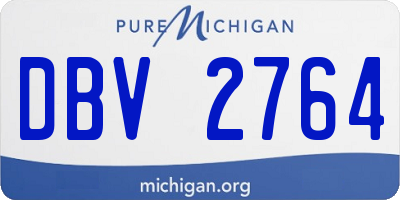MI license plate DBV2764