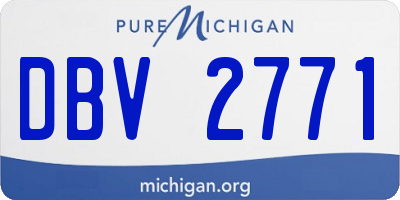 MI license plate DBV2771