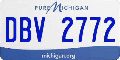 MI license plate DBV2772