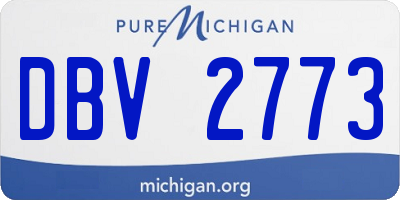 MI license plate DBV2773
