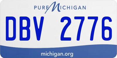 MI license plate DBV2776