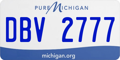 MI license plate DBV2777
