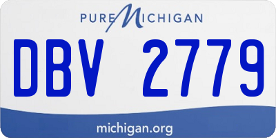 MI license plate DBV2779