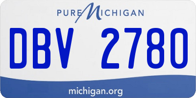 MI license plate DBV2780