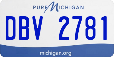 MI license plate DBV2781