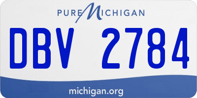 MI license plate DBV2784