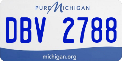 MI license plate DBV2788