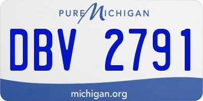 MI license plate DBV2791