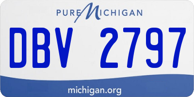 MI license plate DBV2797