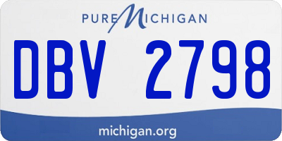 MI license plate DBV2798