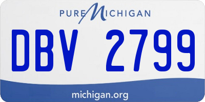 MI license plate DBV2799