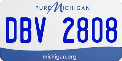MI license plate DBV2808