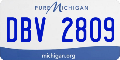 MI license plate DBV2809