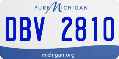 MI license plate DBV2810