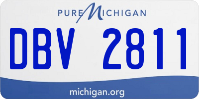 MI license plate DBV2811