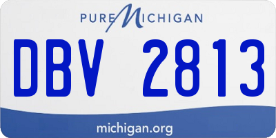 MI license plate DBV2813