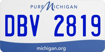 MI license plate DBV2819