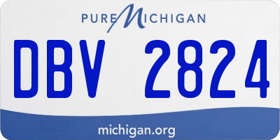 MI license plate DBV2824