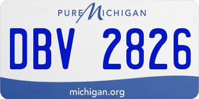 MI license plate DBV2826