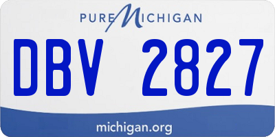 MI license plate DBV2827