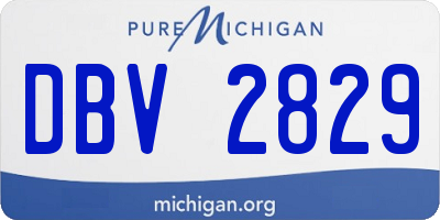MI license plate DBV2829