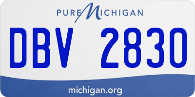 MI license plate DBV2830