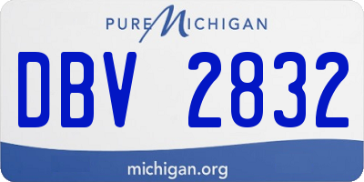 MI license plate DBV2832