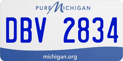 MI license plate DBV2834