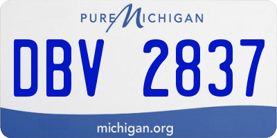 MI license plate DBV2837