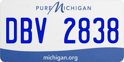MI license plate DBV2838