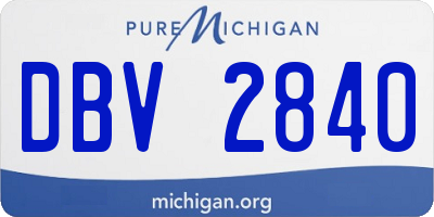 MI license plate DBV2840