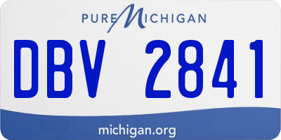 MI license plate DBV2841